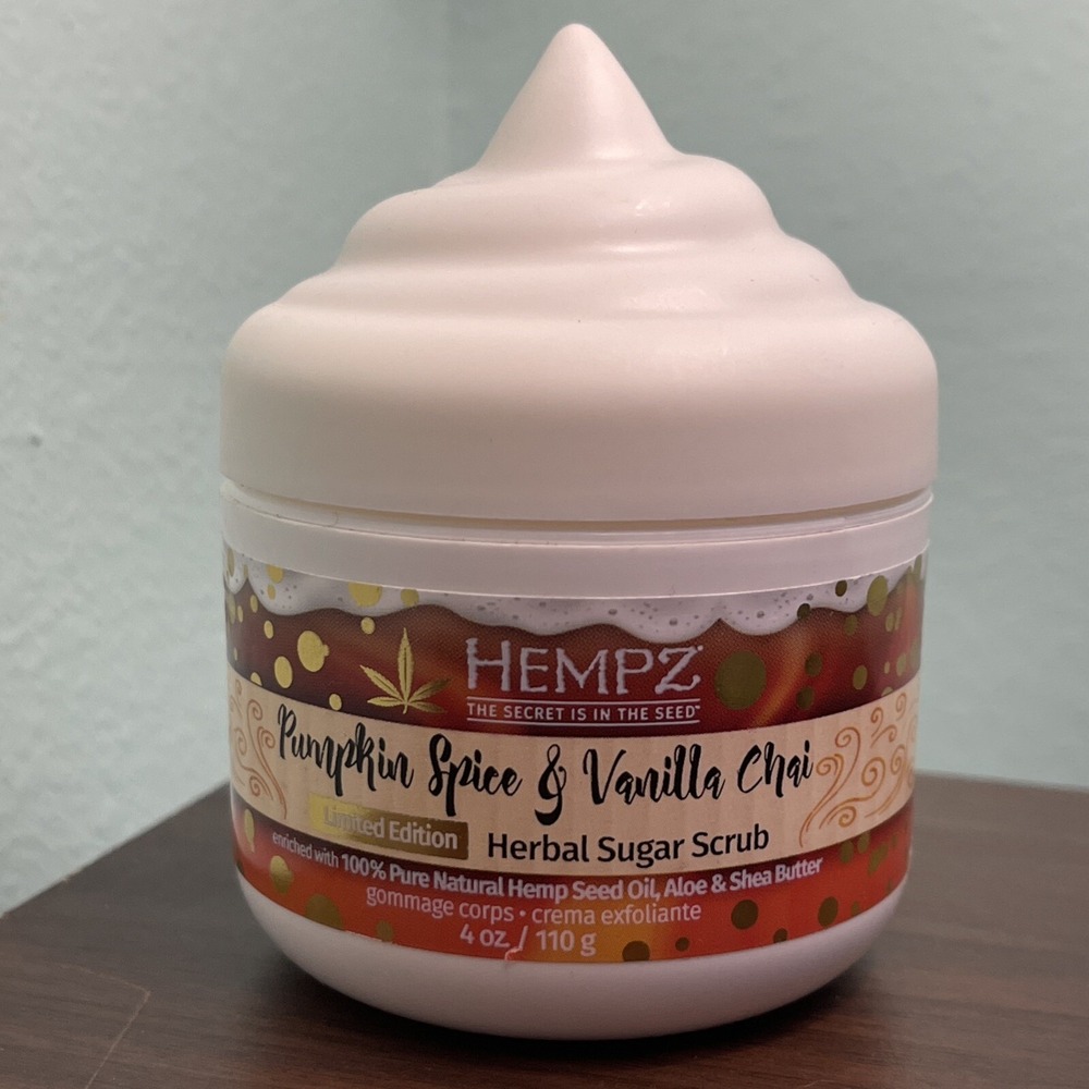 Hempz Pumpkin Spice &‎ Vanilla Chai Herbal Sugar Scrub Fall 2023 Limited Edition
